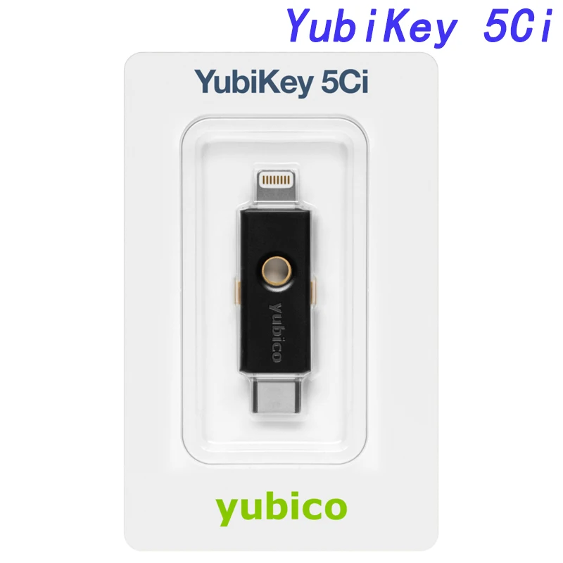 YubiKey 5Ci WebAuthn, FIDO2 CTAP1, FIDO2 CTAP2, uniwersalny współczynnik 2 (U2F), karta inteligentna (kompatybilny z PIV)