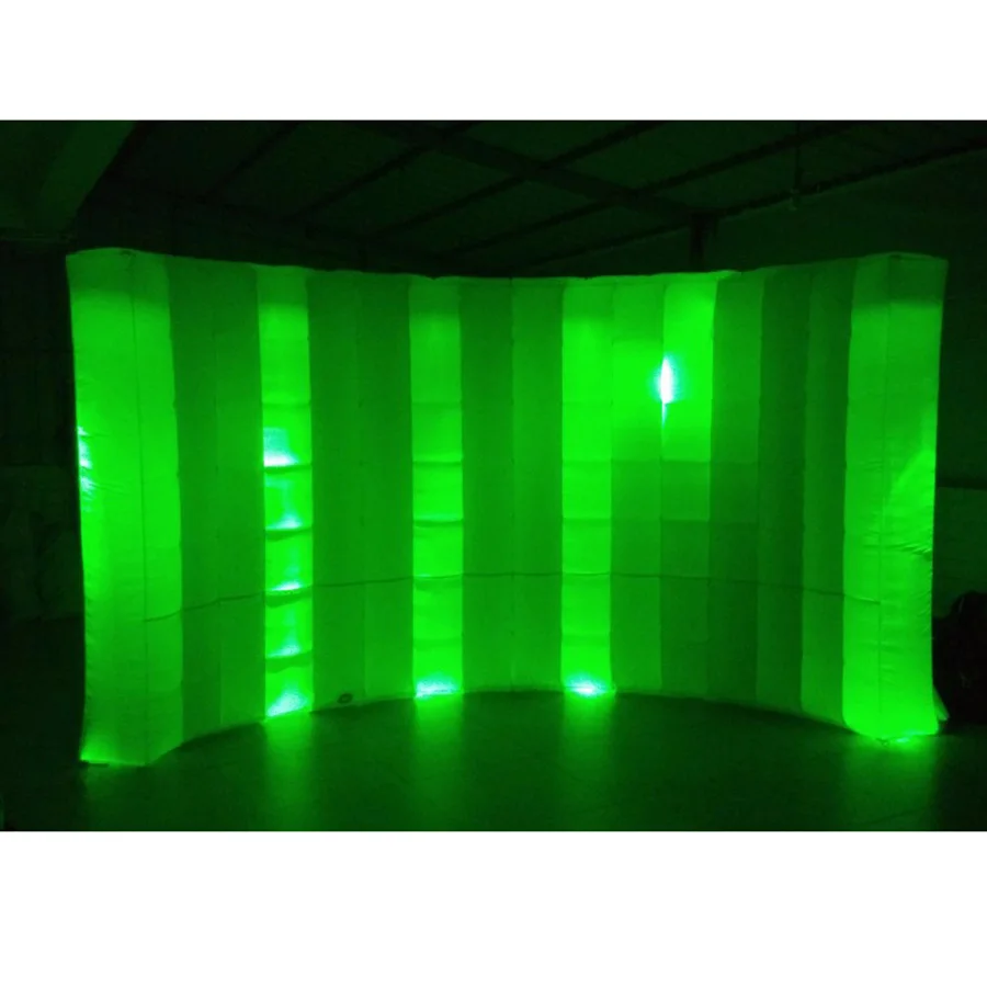 3mH Inflatable Curved Wall with LED Light Can Change Color for Products Dispay