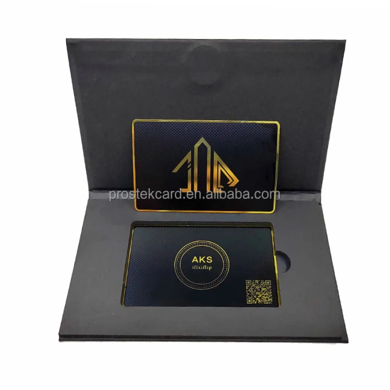 10 0.piecesHot Sale Customized Printed Premium Plastic Box Packaging Card Metal Card NFC Business Card Packaging.