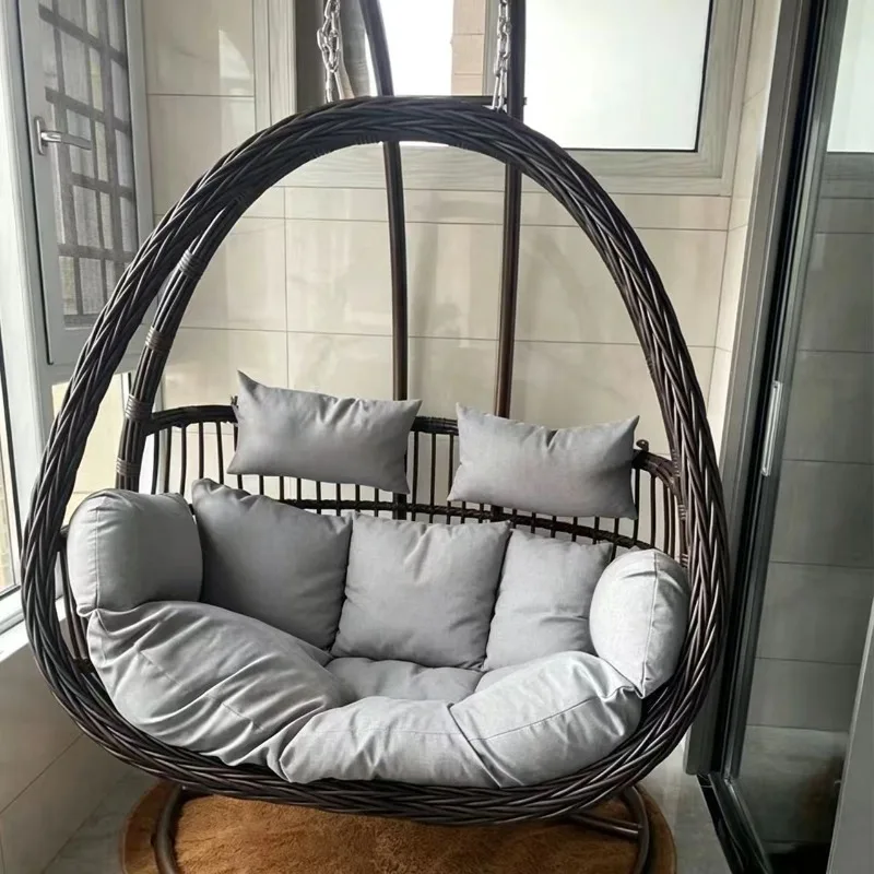 Hanging basket rattan chair casual indoor swing, household hammock bird's nest chair, single hanging orchid chair cradle chair