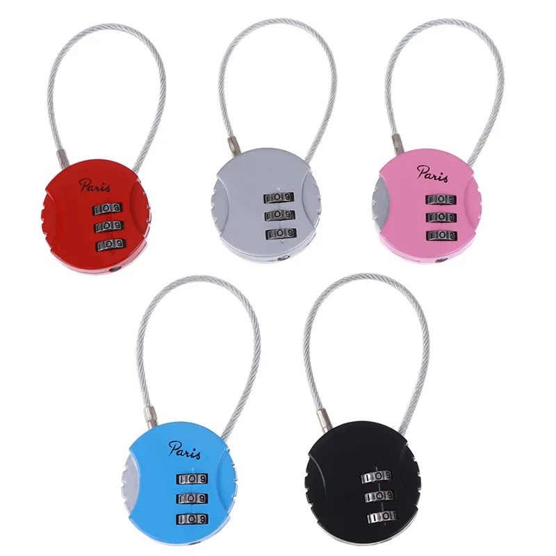 1Pc High Quality 3.7*9cm Mini 3 Digit Combination Travel Luggage Suitcase Code Lock Padlock