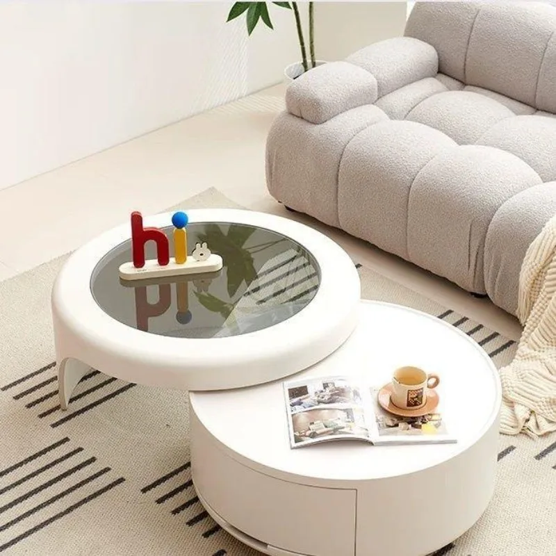 A modern minimalist storage drawer for a small apartment, a trendy two-in-one living room combination
