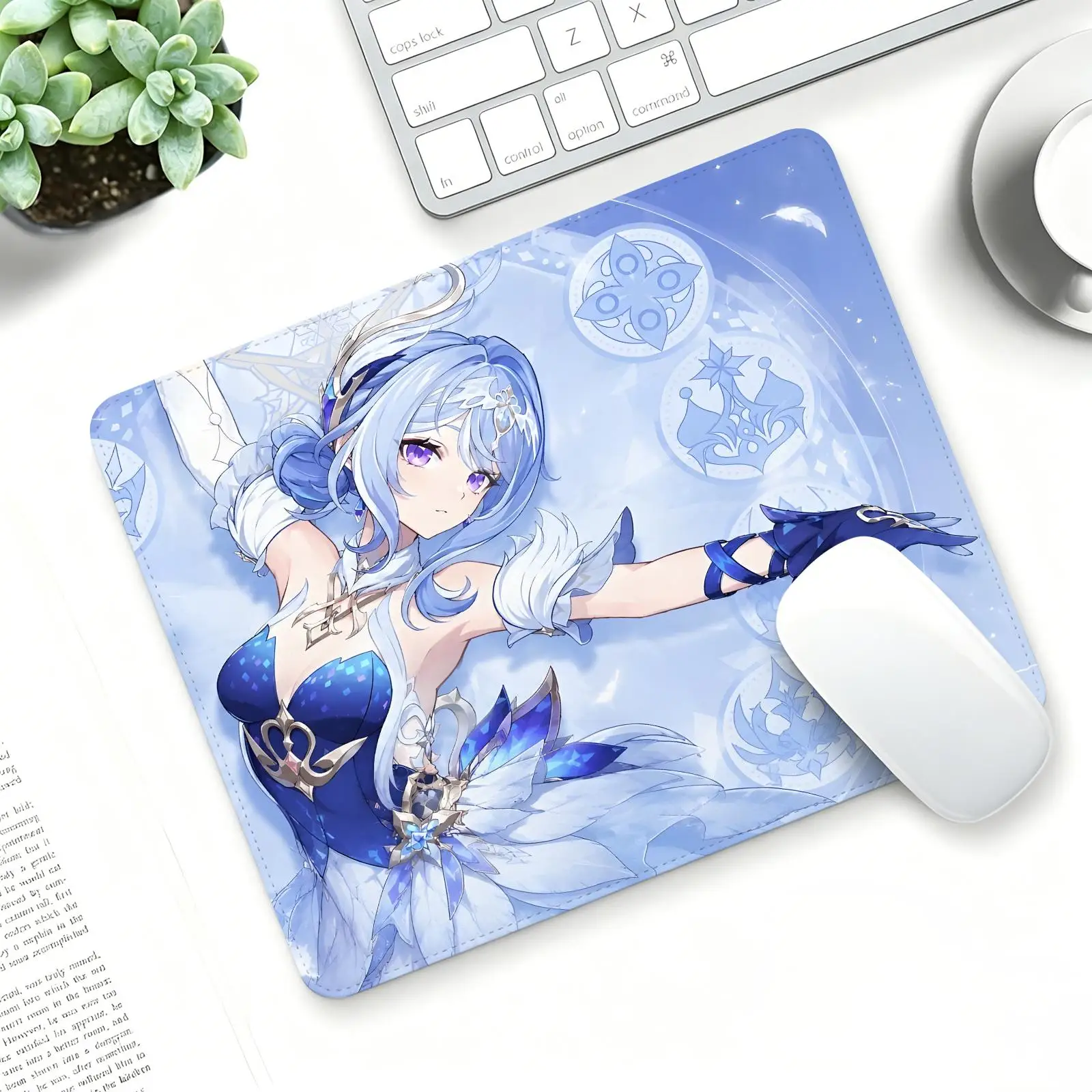Genshin Impact Odette Mouse Pad Regular gaming mouse pad  Office mouse pad Laptop desk mat Stitched edge S/M/L size mouse pad