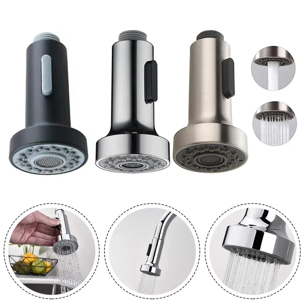 Kitchen Pull Out Faucet Sprayer Nozzle ABS Durable Water Saving Bathroom Basin Sink Shower Spray Head Multifunction Pull Head