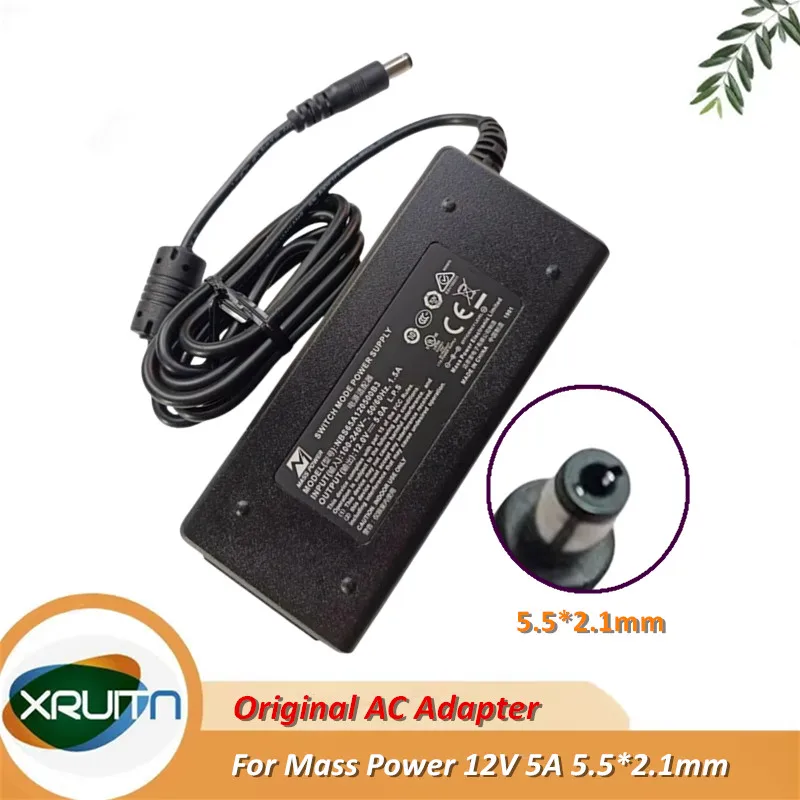 

Оригинальный 12,0 В 5,0 А 60,0 Вт NBS65A 120500 Адаптер переменного тока B3 для MASS POWER SWITCH MODE, зарядное устройство, 5,5x2,1 мм, оригинальное