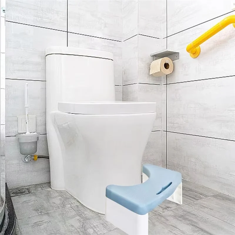 

ABWP-Toilet Foot Stool For Adults Poop Stool With Mobile Phone Slot Portable Toilet Foot Stool Anti-Slip Squatting Toilet
