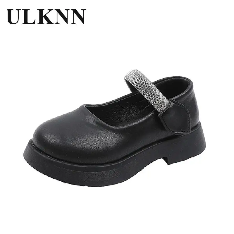 Girls White Leather Shoes Princess Children Mary Jane Shoes Kids Shoes For Girl Schuhe M?dchen Student's Black Single Shoe