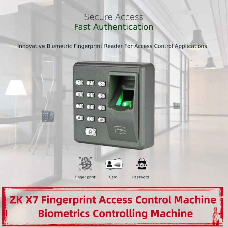 

ZK X7 Standalone Smart Security Door Lock Access Control Terminal Entrance Password Keypad Id Fingerprint Access Controller