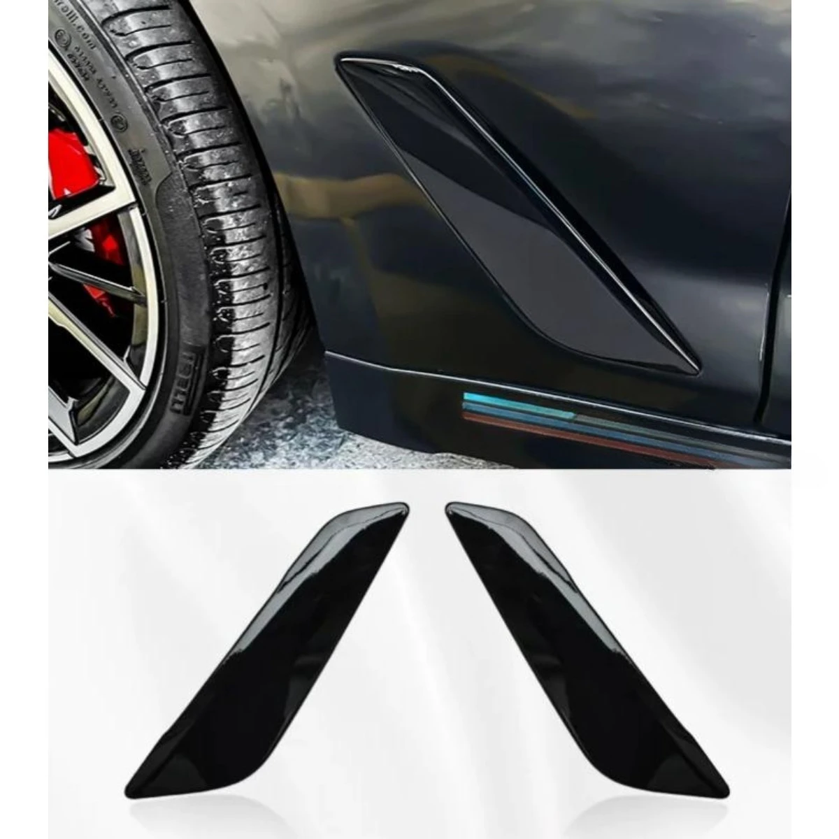 Car Bumper Air Intake Vent Splitter Accessories For BMW 5 Series 525Li 2017-2020 Bumper Splitter Cover Air Vent Trim Body Kit