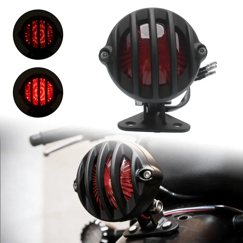 

Мотоцикл стоп 12 В светодиодный задний фонарь кафе-гонщик стиль для Harley Honda Yamaha Suzuki Kawasaki Chopper/Bobber/Cafe Racer универсальный