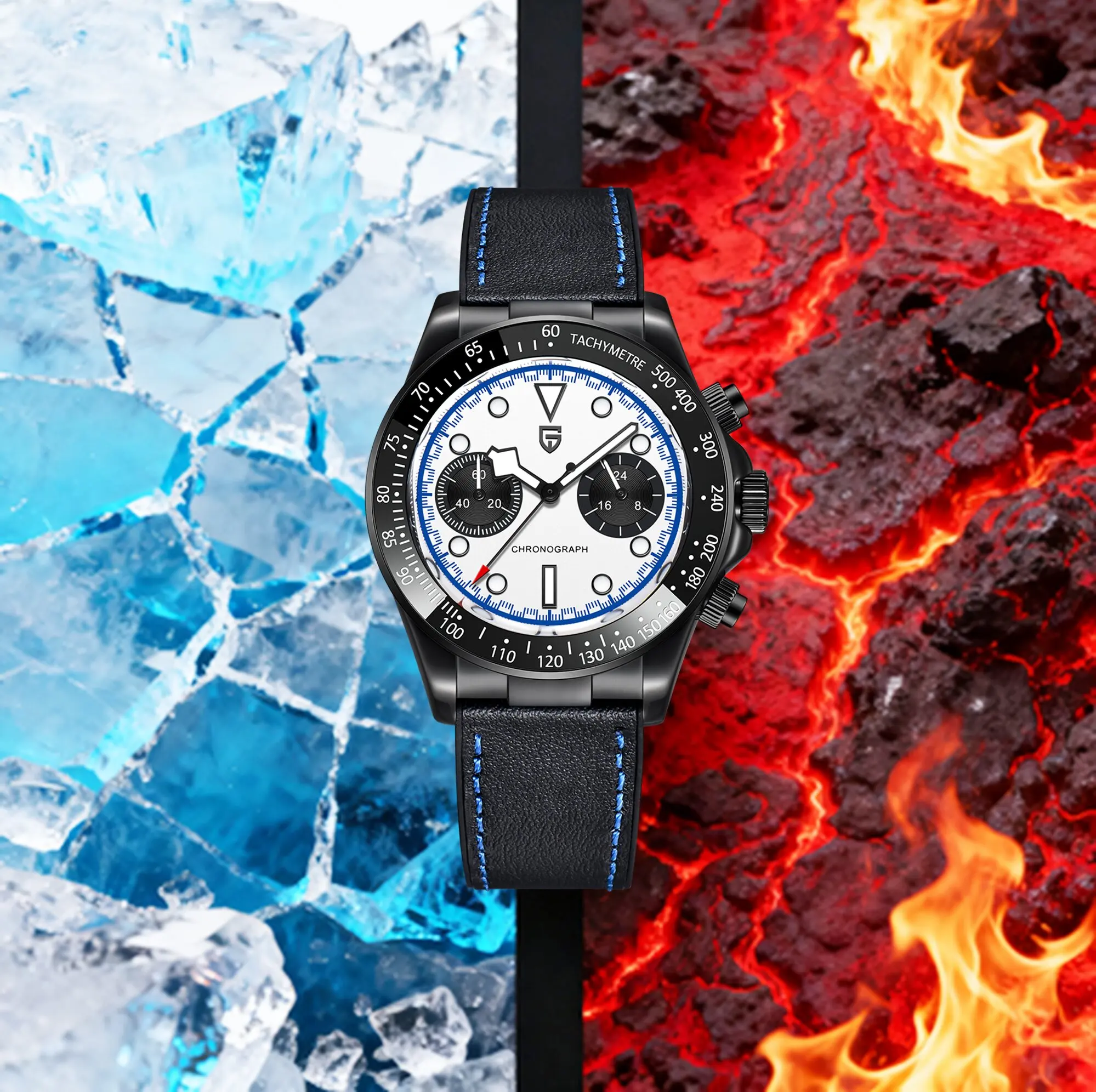 

2026 Pagani Design Men's Quartz Watch Vitality Fashion Style Rubber Strap Sapphire Glass Luminous Hands Waterproof Chronograph