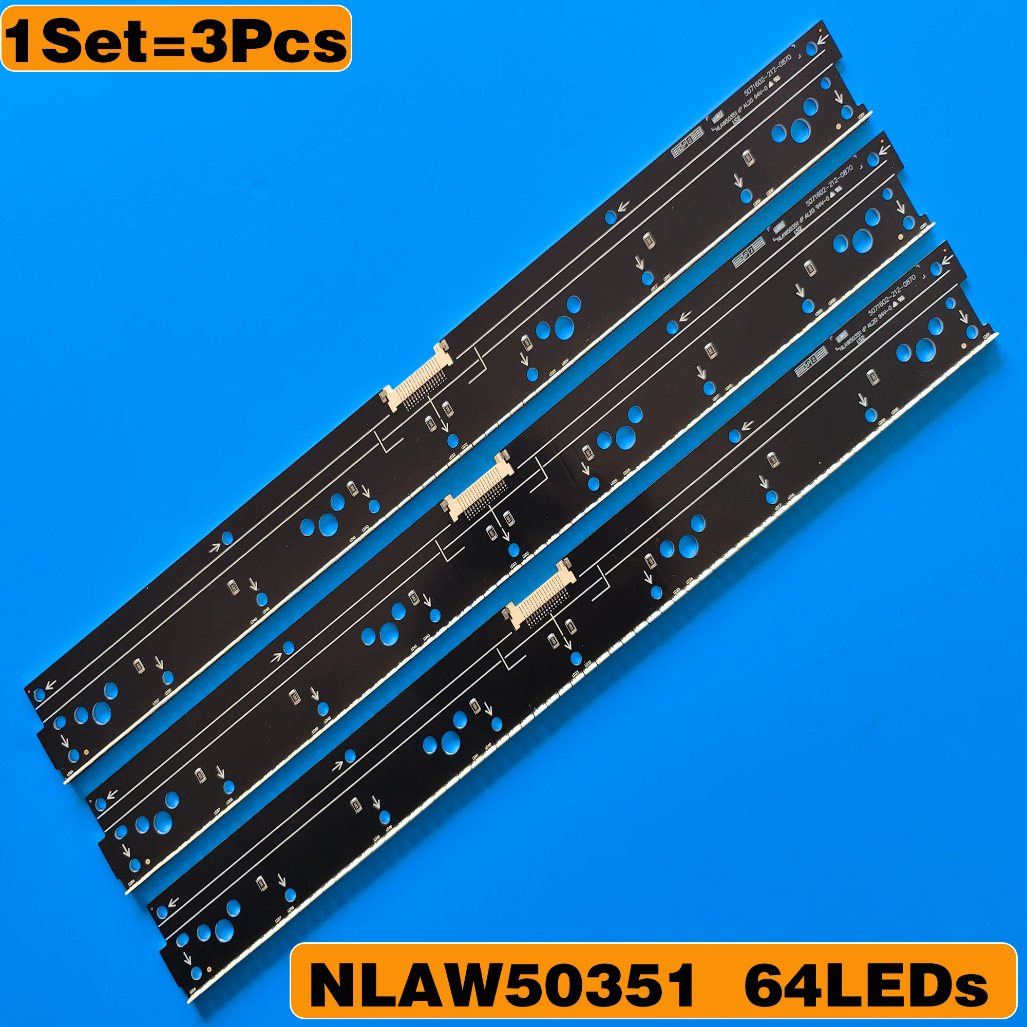 New 3pcs LED Strip for SONY KD-65X9000C KD-65X9005C XBR-65X900C KD65X9000C KD65X9005C XBR65X900C YD5S650HTG01 LS1 NLAW50351