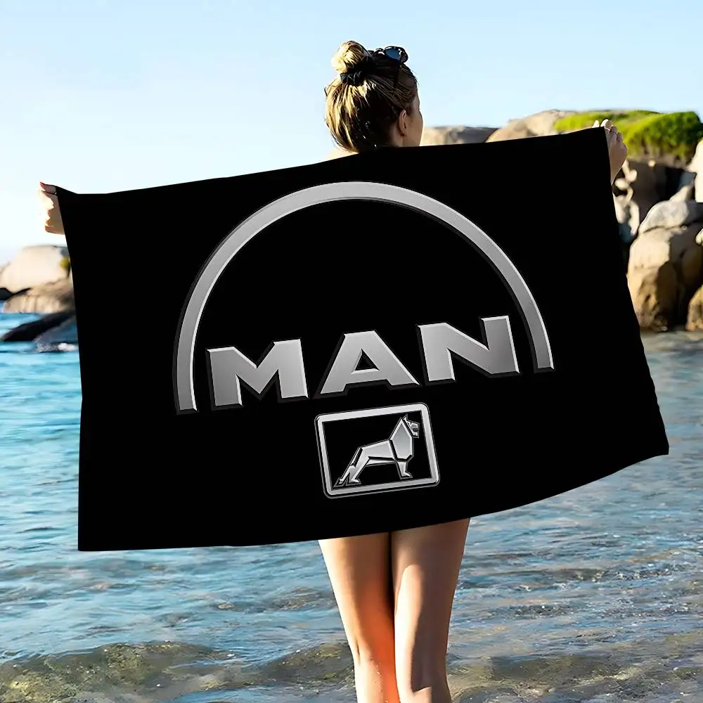 famous M-Man Truck Logo Big Microfiber Beach Towels Quick Dry Towel Sand Beach Towels Pool Towel for Travel Swim Pool Yoga