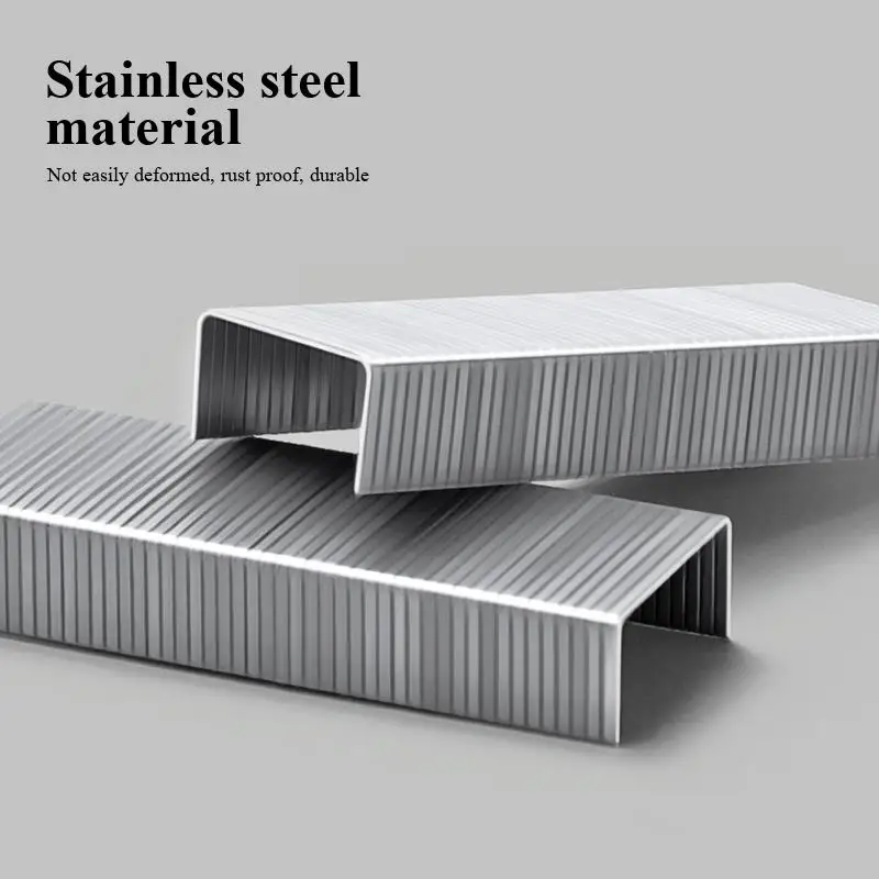 1000PCS Stainless Steel Staples Box Deli 0011 Universal 24/6 Staples 12#(12.7x6mm) - Rust Proof Durable for Office And Home Use