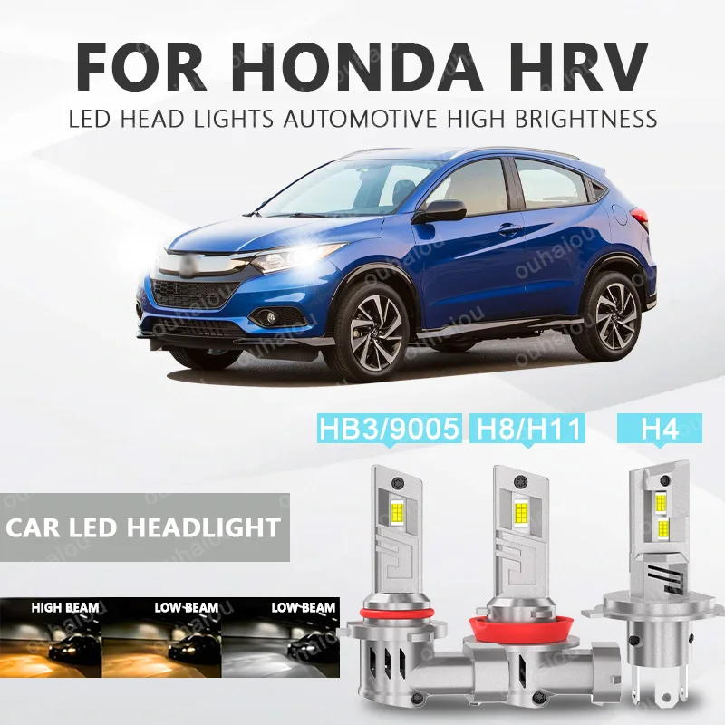 

For HONDA HRV 2PCS H4 H8H11 Light LED Chips Head Lamp HB3(9005) Fog Lights Bulb Accessories with heat sink