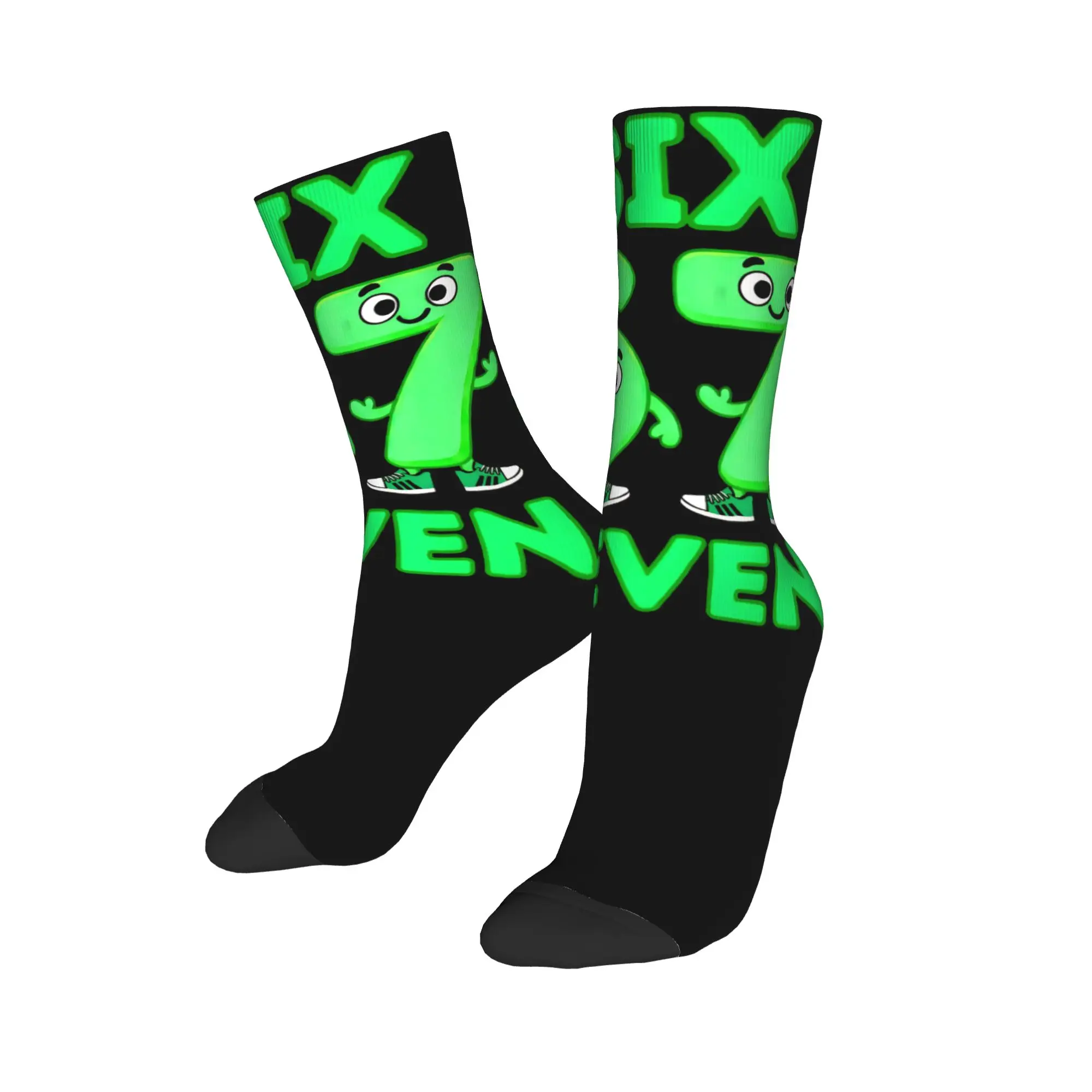 

67 Six Seven 6-7 забавные итальянские носки Brainrot для женщин и мужчин, дышащие супер мягкие средние носки-трубы, впитывающие пот