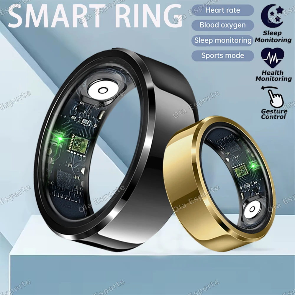 

New Smart Ring Health Monitoring Blood Oxygen Sleep Heart Rate Waterproof Rings Multiple sports modes Smartring For Android IOS