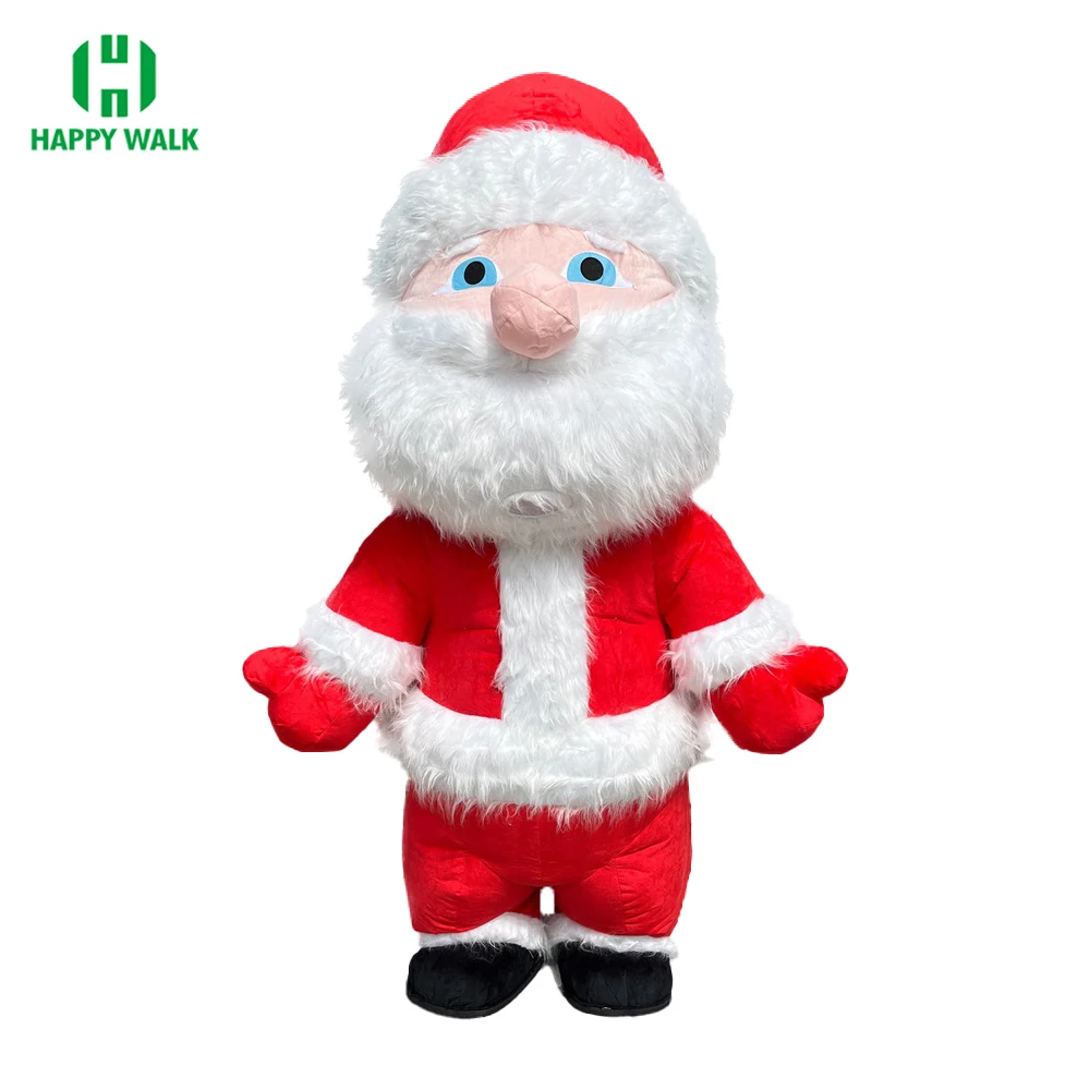 

Inflatable Santa Claus Mascot Costume Adult Fancy Dress Fursuit Cosplay Christmas Party Giant Mascot Carnival Furrry Suit