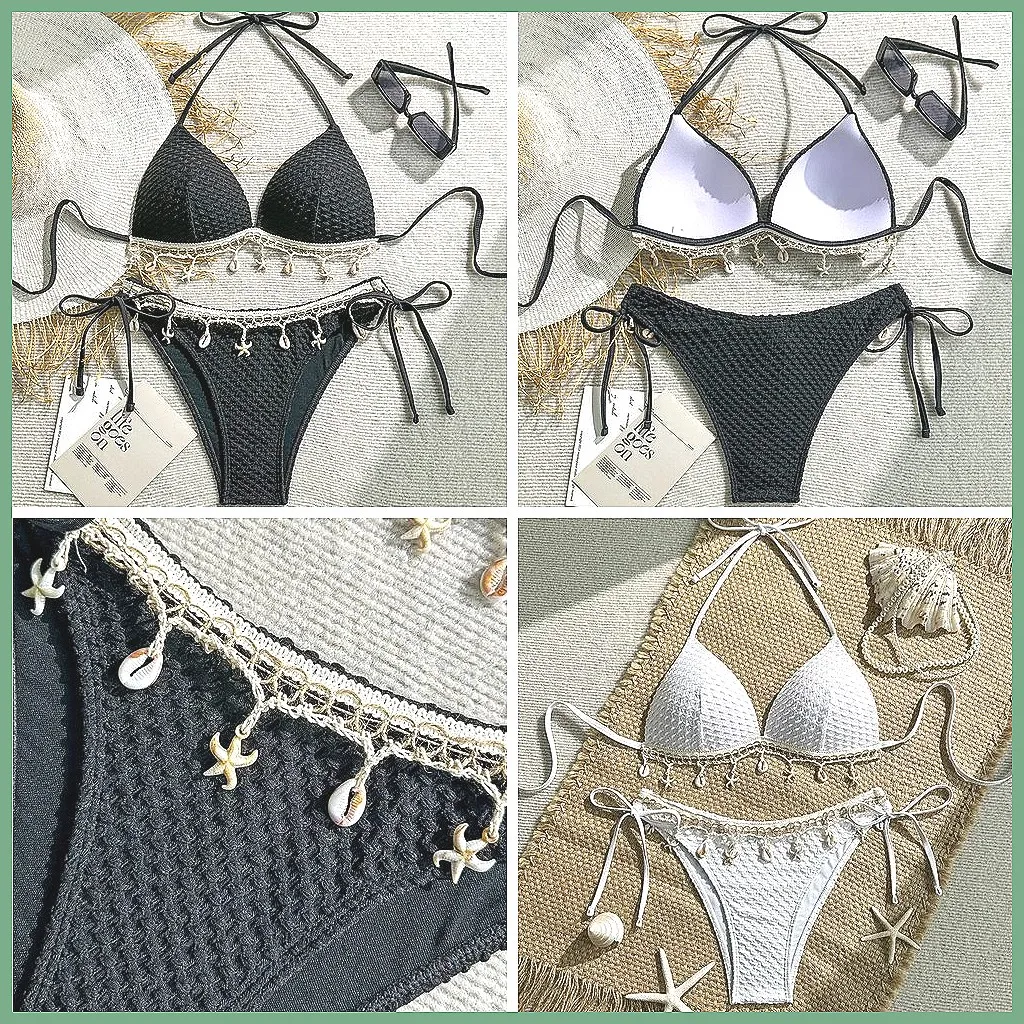 

Sexy Brazilian Bikini Set for Women - Solid Color Summer Beach Swimwear & Bathing Suit