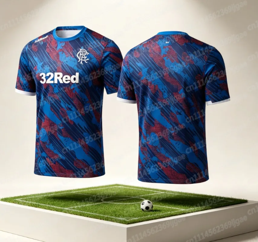 Glasgow Rangers Scotland 2026 Hot Sales Rangers Football Jersey Summer Sports Oversize T-shirt Quick Drying FamilyMatching
