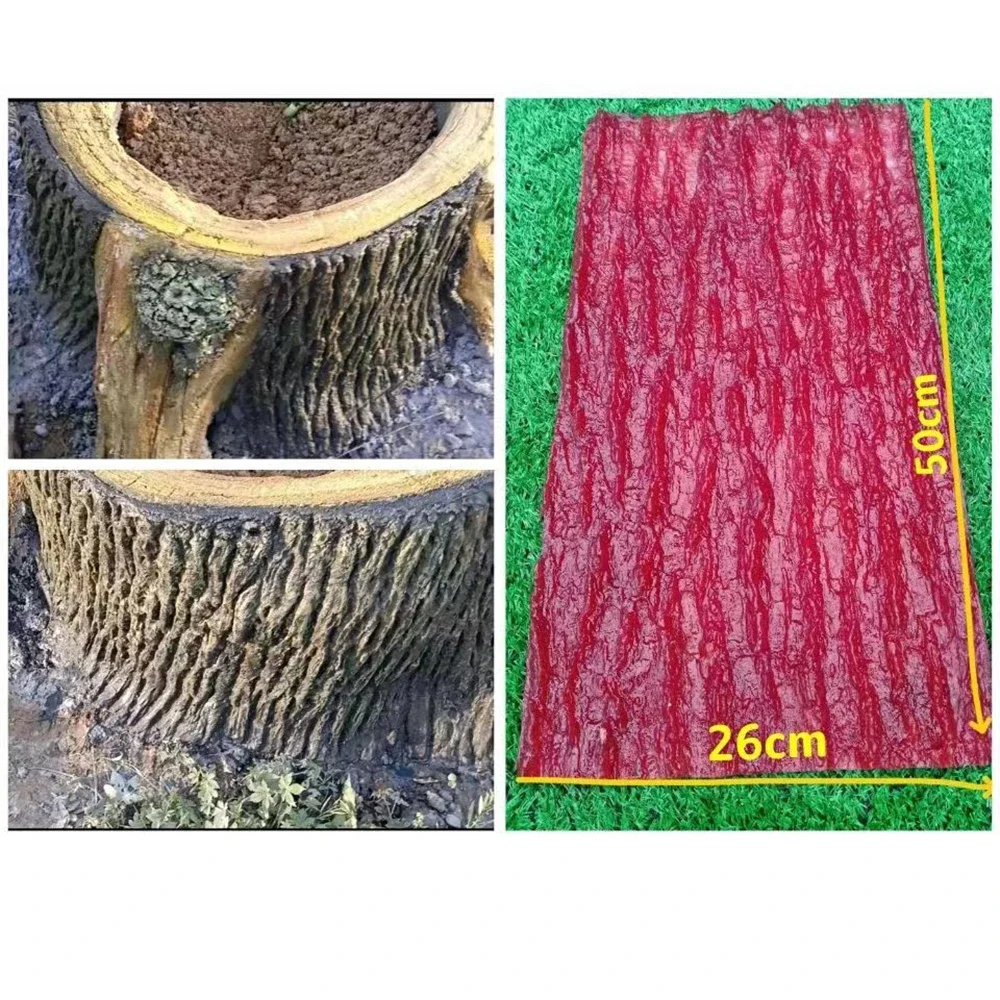 26*50cm Cement Imitation Wood Stump Bark Printing Mold, Concrete Stamping, Cement Production, Fake Tree Stamping Mold
