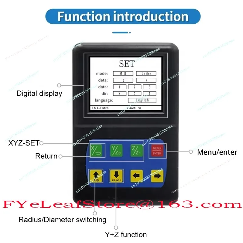Lathe Milling Machine Digital Readout 1/2/3 Axis Dro Monitor