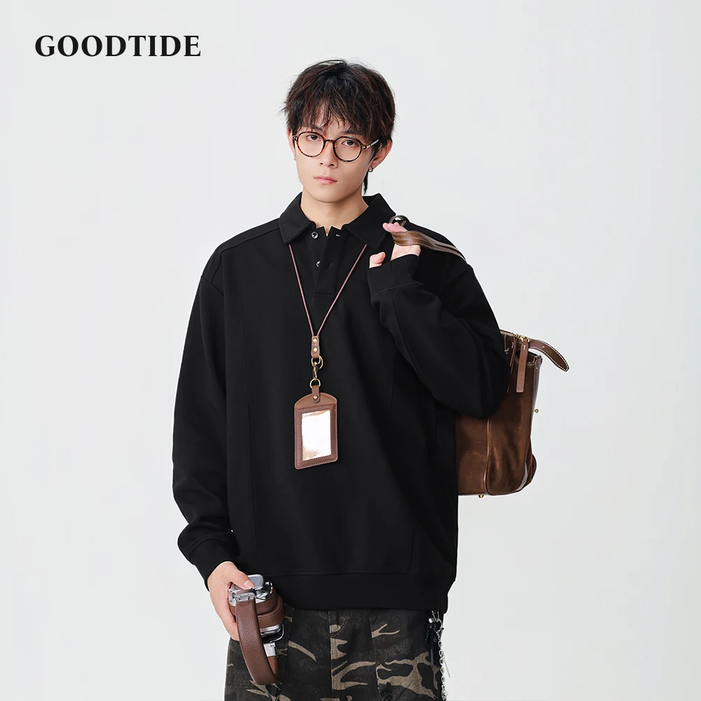 

Men's Casual Long Sleeve Polo Shirt 2025 New Classic Collar and Loose - Fit Design Fashion Autumn Winter Daily Wear Top