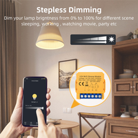 AU61-Tuya Wifi Smart Dimmer Switch Module 1 Gang Dimmer Light Switch Module APP Remote Control Works With Alexa Google Home Dura