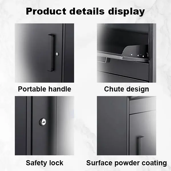Freestanding Mailbox Sign Outdoor Home Garden Freestanding Parcel Drop Mailbox Outdoor Box With Safe Lock