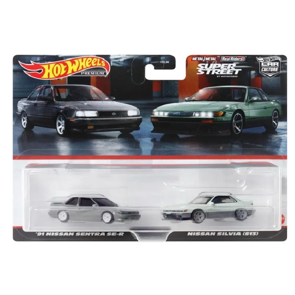 Original Hot Wheels Premium Auto Kultur 1:64 Druckguss Super Street Nissan Sentra Ser Silvia Subaru Bugatti Fahrzeuge Modell Geschenk