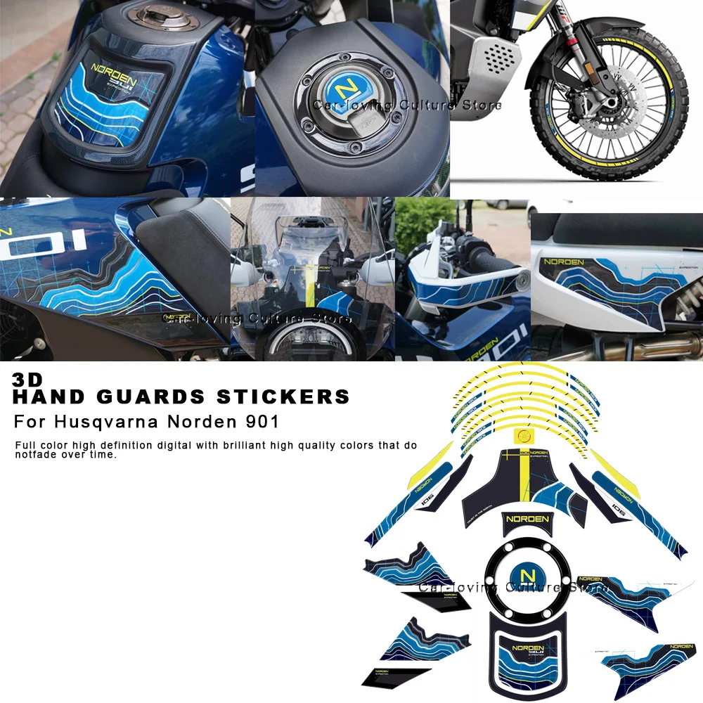 Waterproof Protective Sticker Motorcycle Protection Kit Tank Pad 3D Epoxy Resin Sticker For Husqvarna Norden 901