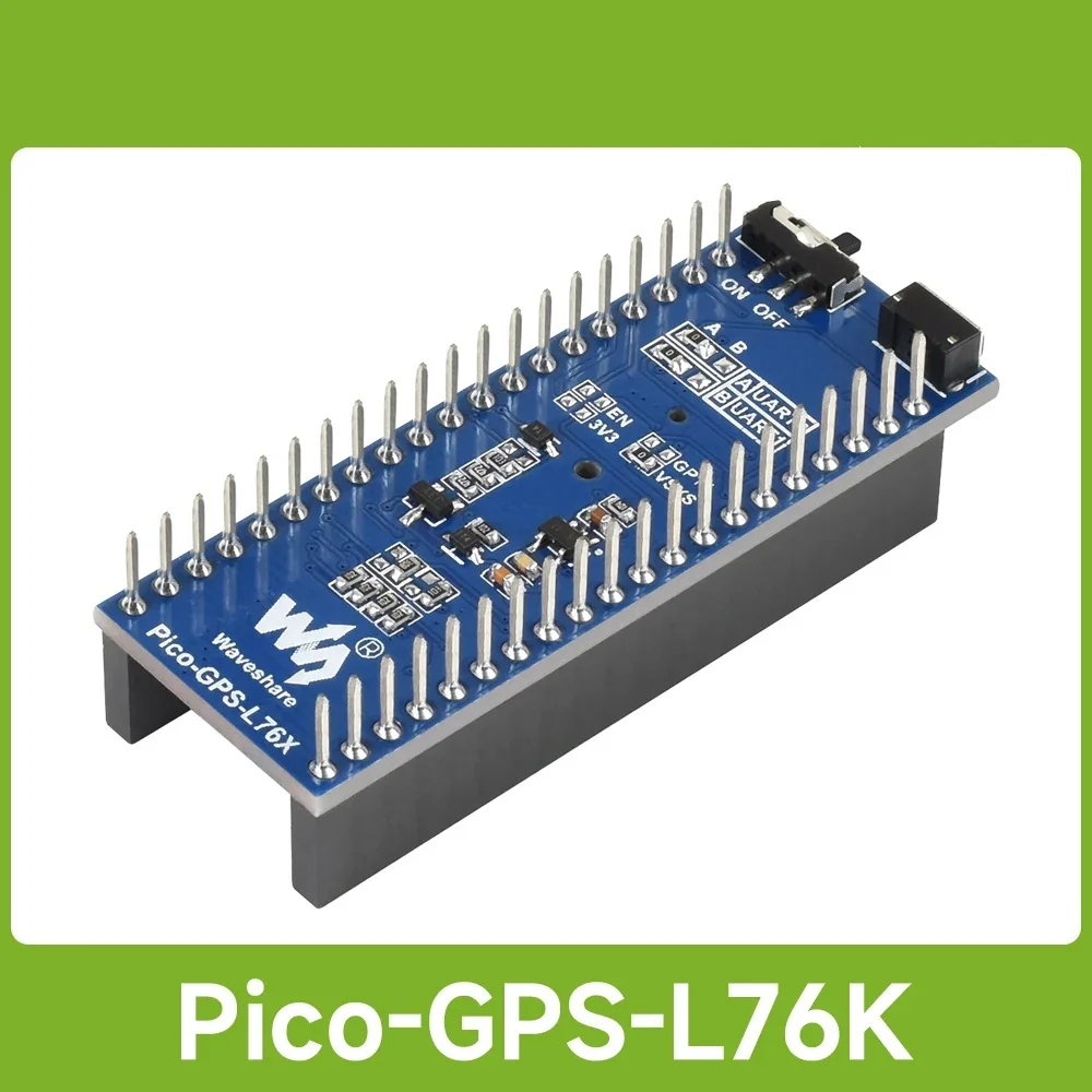 Waveshare L76K GNSS Module For Raspberry Pi Pico, GPS / BeiDou (BDS) / GLONASS / QZSS Support, GNSS module based on L76K