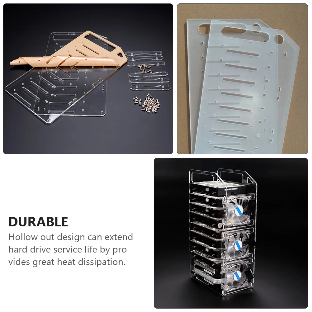

10 Layer Diy Hard Disk Rack 3.5 Inch Mounting Bracket For Computer Case Heat Dissipation Storage Shelf Multi-Layer Desktop