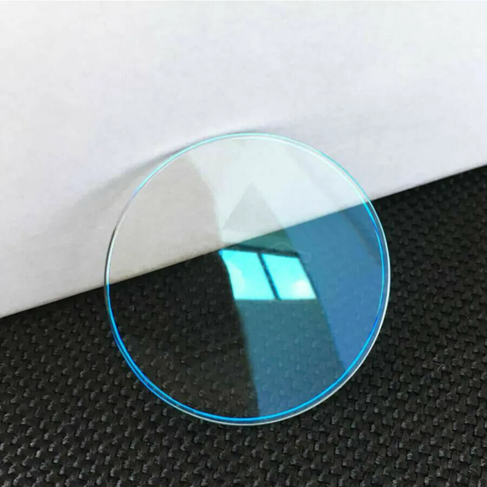 Verre de montre minéral à Double dôme enduit AR bleu, 1.2mm d'épaisseur 30-38.5mm, réparation de cristal, verre de montre de remplacement pour horloger