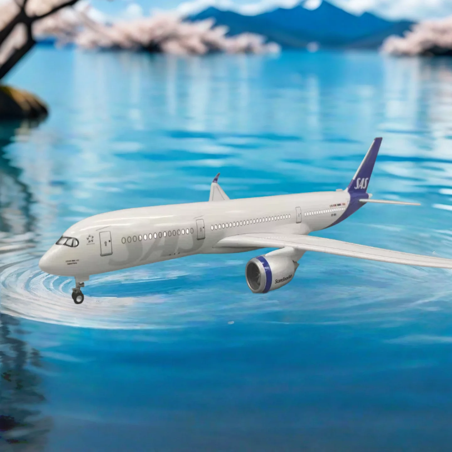 

47 см A350-900 SAS Scandinavian Airlines, модель самолета из смолы a350 Toy SAS Northern Europe Airlines, самолет для коллекции или подарка