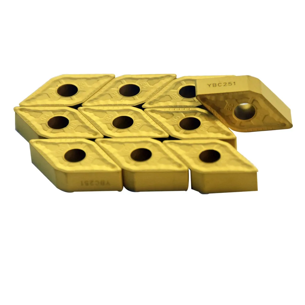 Ban Đầu DNMG150608-PM YBC251 CNC Carbide Miếng Tiện Dụng Cụ Xoay Cho Thép Không Gỉ