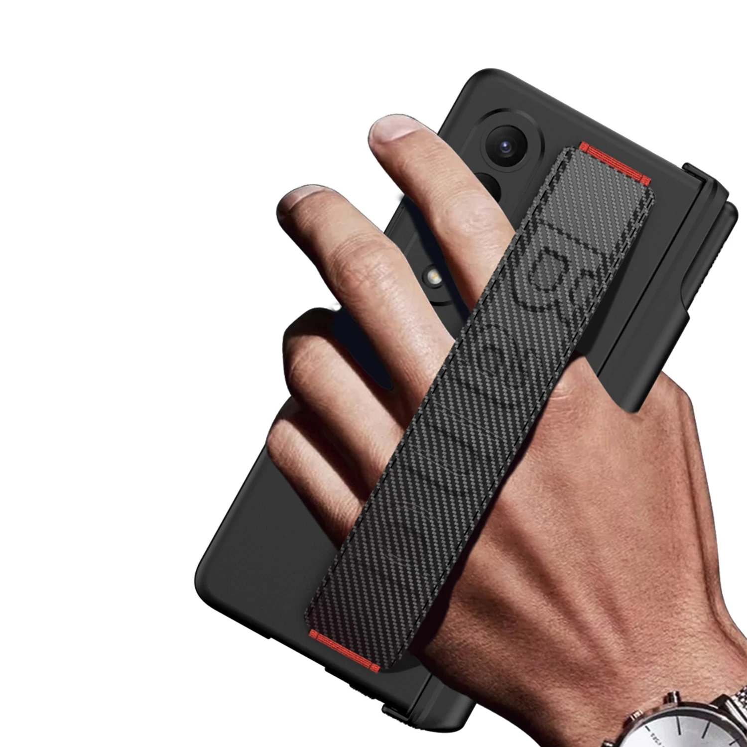 High quality magnetic hinge cover for Samsung Z Fold4 phone case wrist strap full cover film pen holder protective case