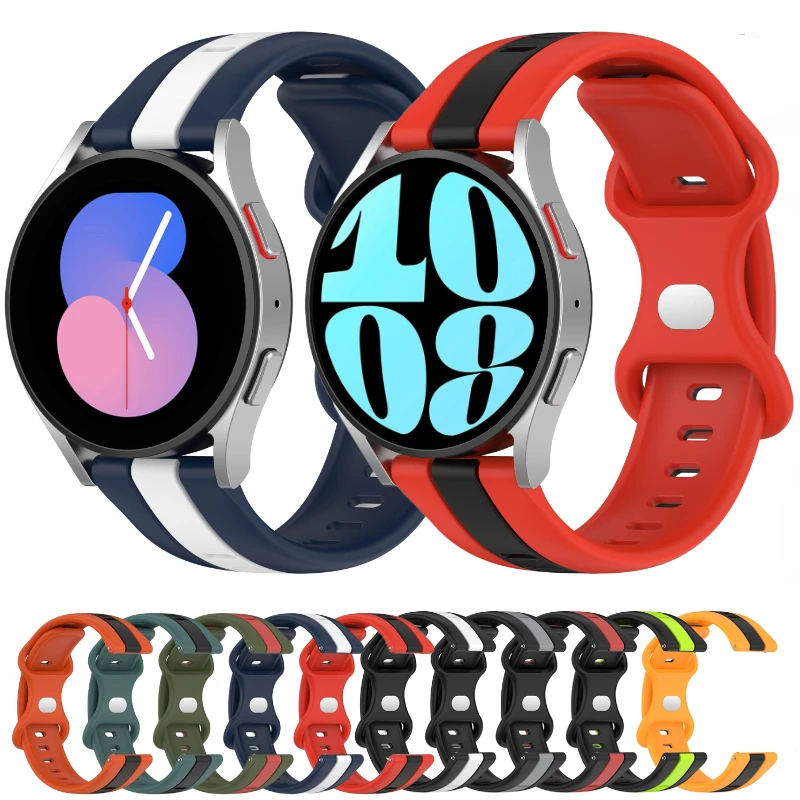 Silicone Strap for Samsung Galaxy Watch 4 5 6 5 Pro Gear S3 Huawei Watch 4/GT4 Pro Smart Watch Bracelet for Amazfit GTR/GTS Band