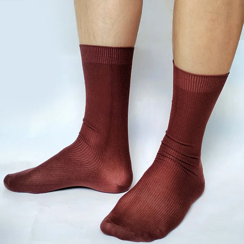Effen gestreepte sokken voor mannen Zakelijke sokken Formele fetishcollectie Rokkostuumsokken Sexy homo-podiumkousen
