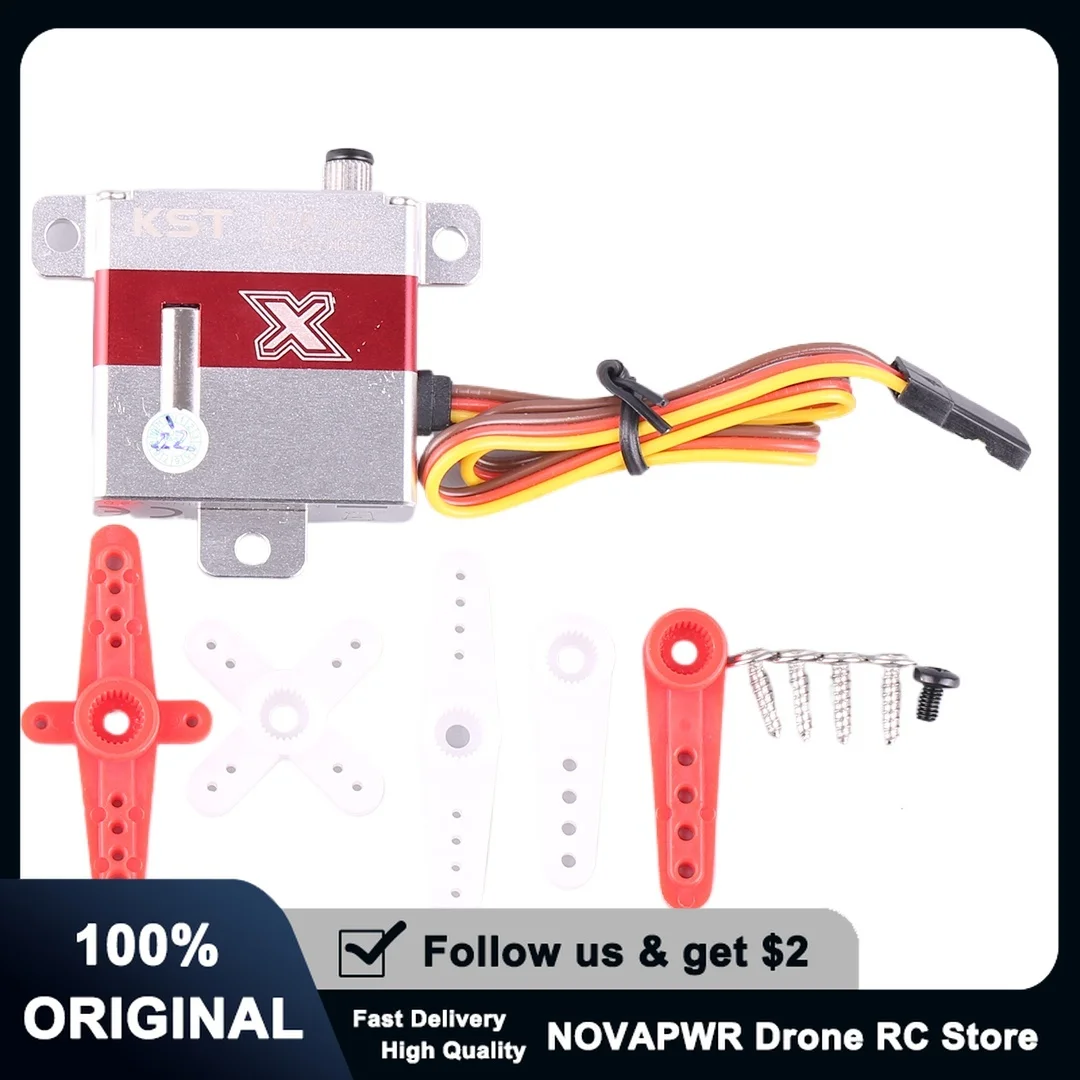 

KST X10-710 Mini Digital HV Servo - 9.5kg Slim Profile for RC Glider/Fixed Wing (Metal Gear, Waterproof)
