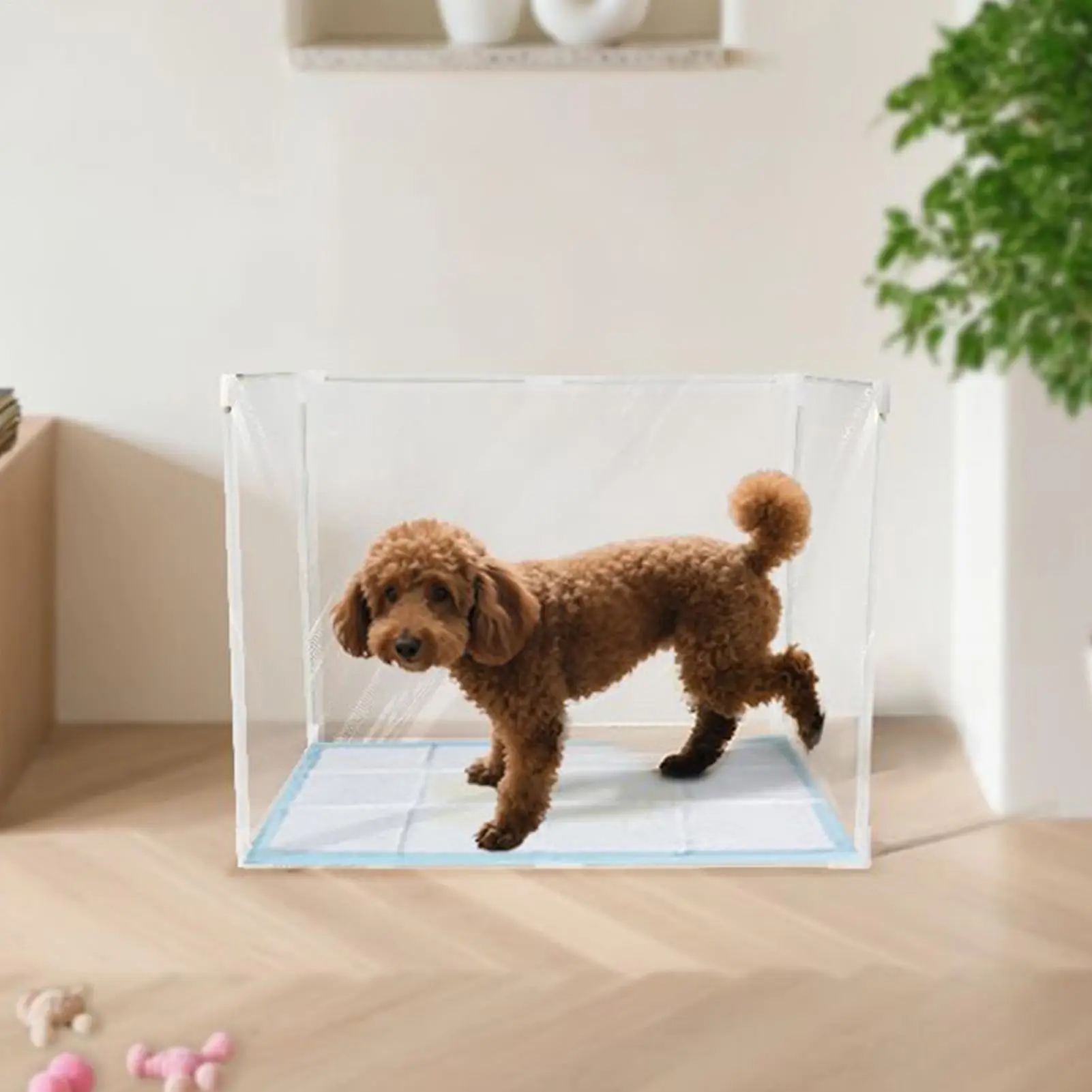 Pee Shield For Cat Litter Box Easy Clean Foldable Litter Pan Splash Guard High Sided Cat Toilet Training Kit Privacy Screen For