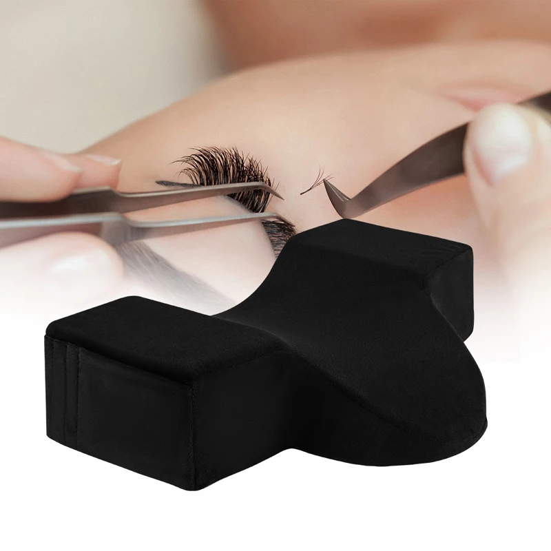 U-shaped False Eyelashes Pillow Memory Foam Ergonomic Curve Neck Pillow Salon Home Eyelash Extension Pillow Beauty Tool