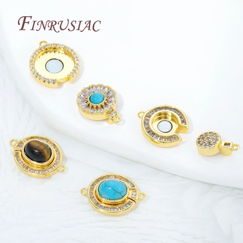 1 Pcs 18K Gold Plated Magnetic Lock For Bracelet Connectors Accessories,Magnetic Fasteners Clasp For DIY Jewelry Making Supplies image 5