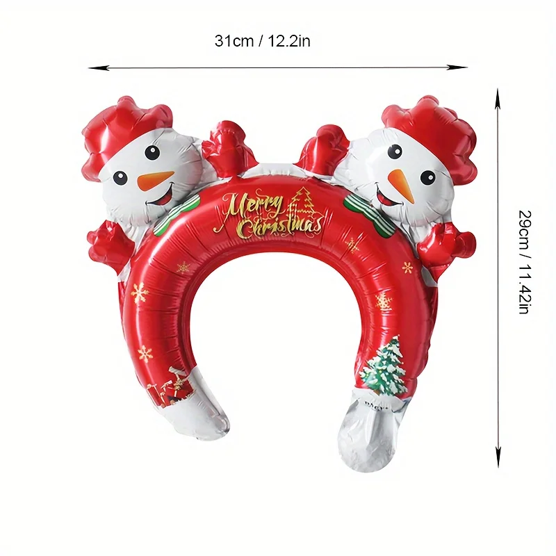 20 قطعة رأس بالون عيد الميلاد بأنماط مختلفة، سهلة الارتداء، تصميم ذاتي الغلق، آمن ومريح