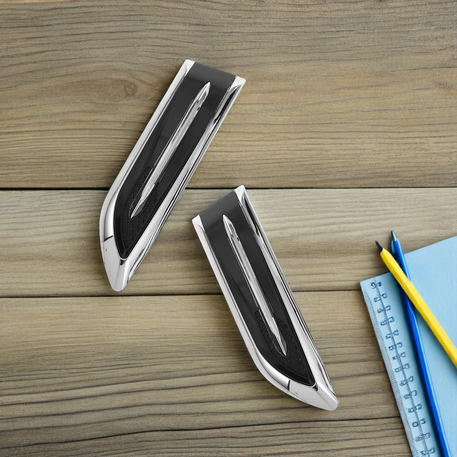 

ZUNOXAZ 2pcs Car Fake Vents Decorative Side Intake Sticker Air Cover Hood Ornament Automotive Exterior Parts