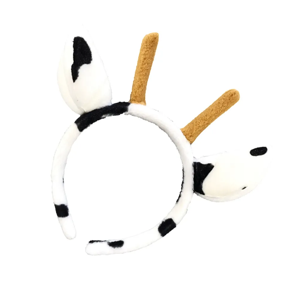 

Cow Ear Antlers Headband Stylish Lightweight Hair Hoops Premium Material Party Supplies Headdress for Kids Children Cosplay
