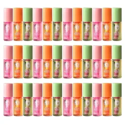 36Pc/Lot Wholesale Mini Moisturizing Color Changing Lip Gloss Lasting Waterproof Lipstick Aloe Vera Honey Peach Lip Oil Cosmetic