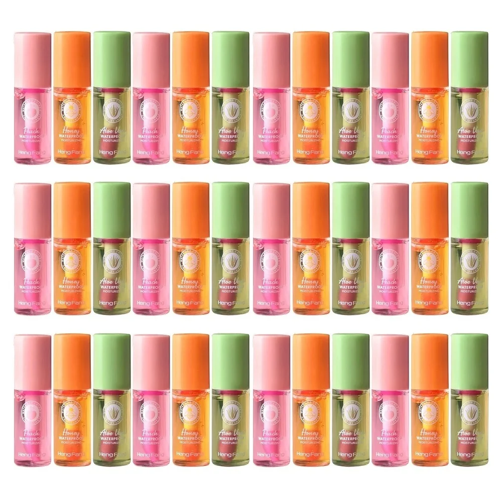 36Pc/Lot Wholesale Mini Moisturizing Color Changing Lip Gloss Lasting Waterproof Lipstick Aloe Vera Honey Peach Lip Oil Cosmetic