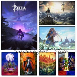 Legend of Z-elda Poster Breath of The Wild Wall Art Game Poster Canvas Painting Wall Art Decor Gaming Room Decoration Game Gift