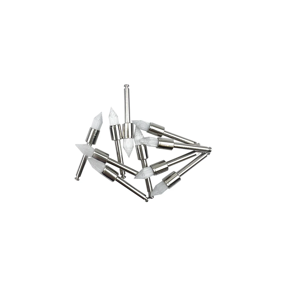 100pcs/Box New Dental Prophy Brushes Disposable Thread Polishing Cup Tapered Prophy Cup Prophylaxis Brushes Nylon Bristle Brush